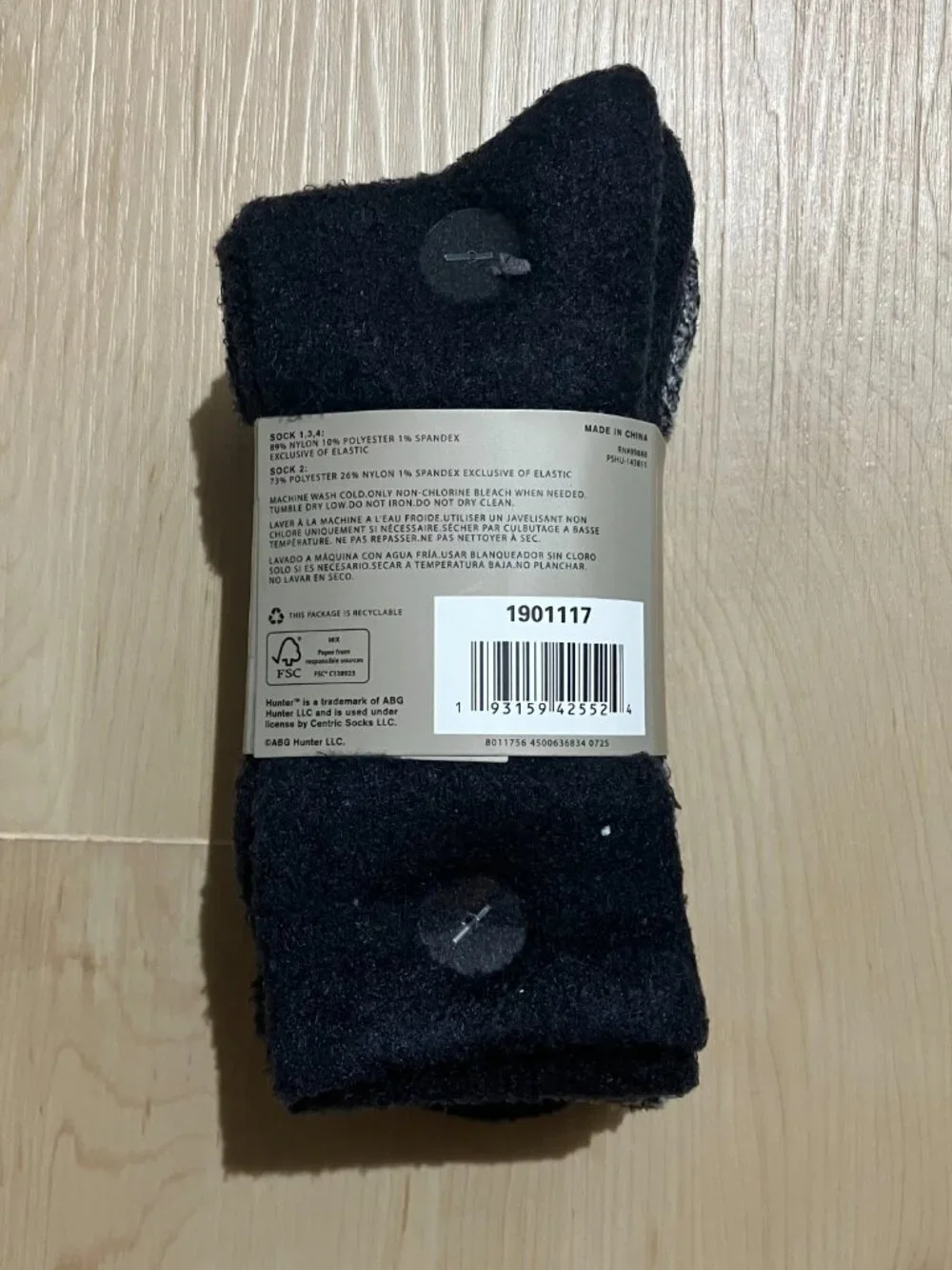 NWT Hunter Women's Cozy Sock, 4-pair - Black